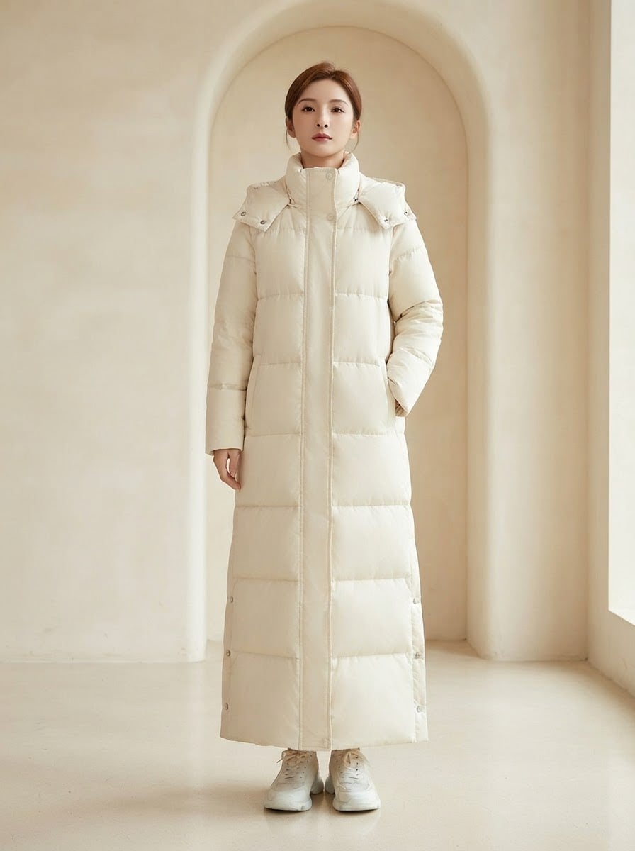 Sophie - Hooded Parka Coat for Winter - front view