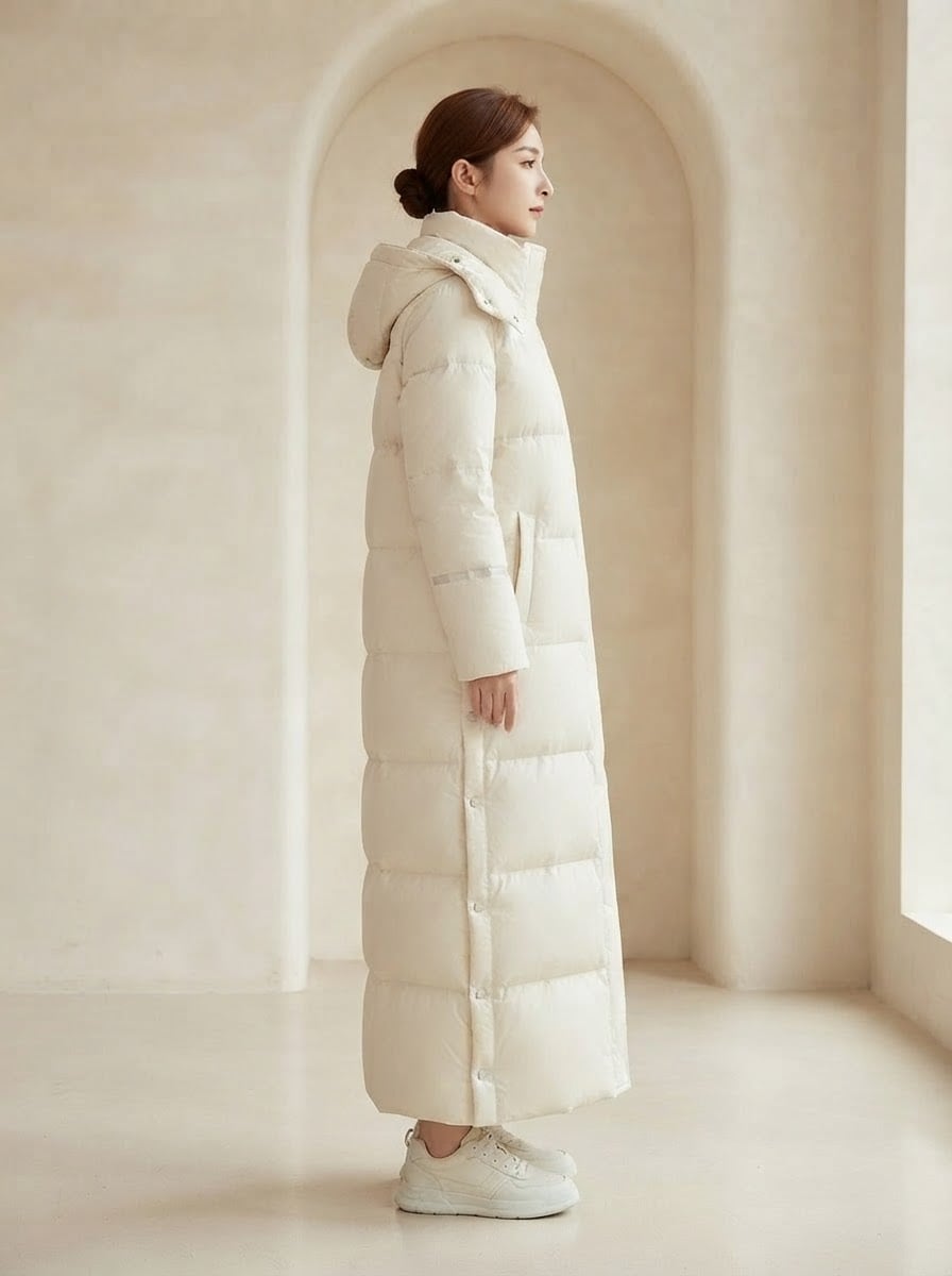 Sophie - Hooded Parka Coat for Winter - side view
