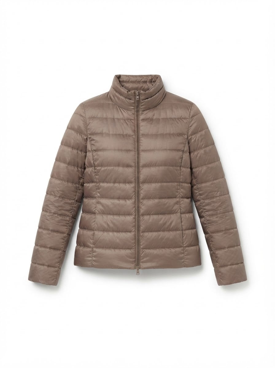 Sophie - Quilted Puffer Coat - flat lay