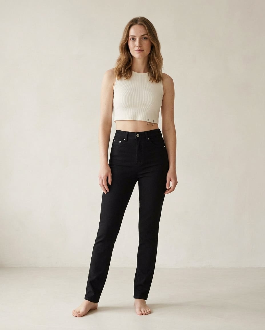 Sophie | Refined High-Waist Jeans — front | Maison Perigee
