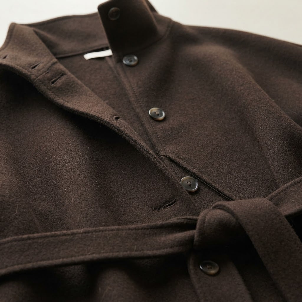 Sophie | Sophisticated Cape Jacket for Autumn/Winter - Detail Close-Up