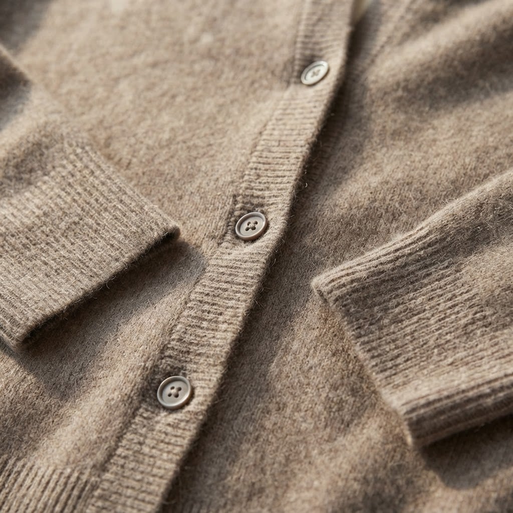 Sophie | Timeless Cashmere Cardigan for Autumn/Winter - Detail Close-Up