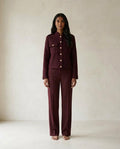 Vivienne | Sophisticated Boxy Tweed Jacket for Winter - front view