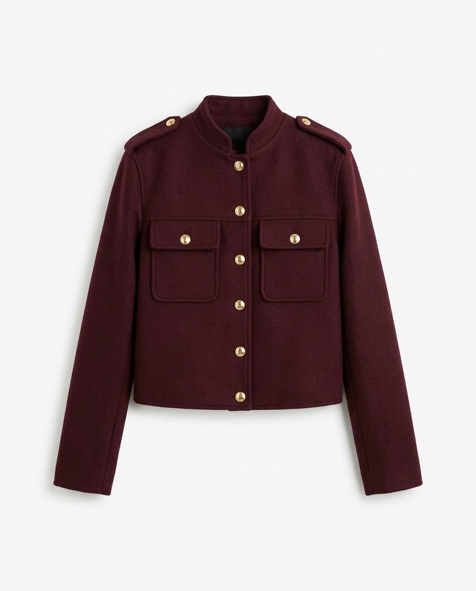 Vivienne | Sophisticated Boxy Tweed Jacket for Winter - flat lay