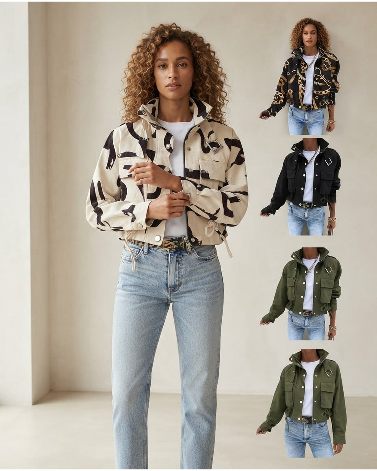 Zara | Effortless Utility Jacket for Autumn/Winter - Front View