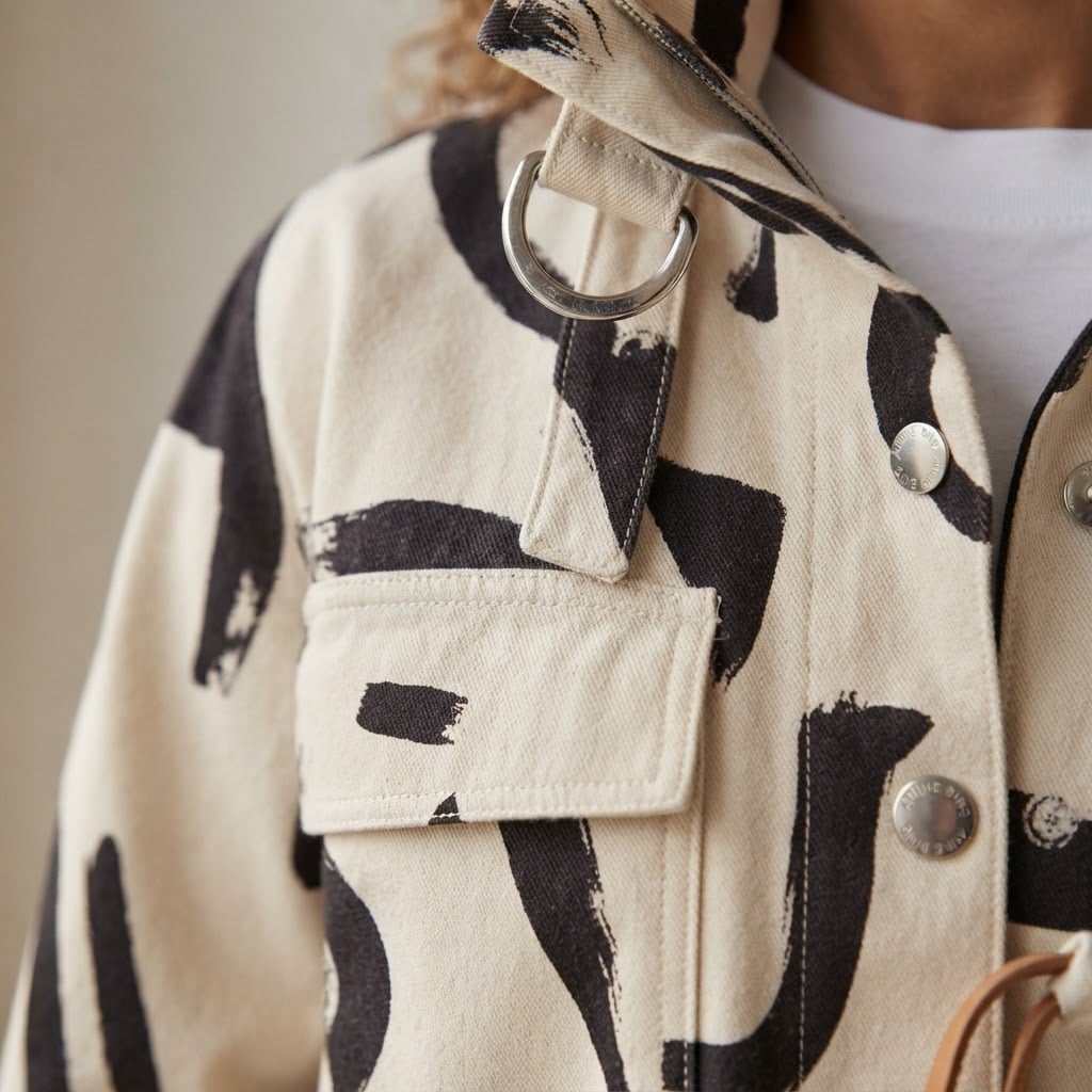 Zara | Effortless Utility Jacket for Autumn/Winter - Detail Close-Up
