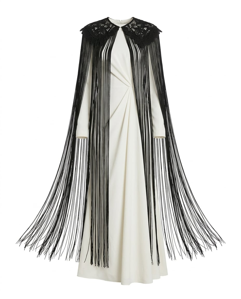 Zara | Elegant Crochet Cape for Autumn/Winter — product white bg | Maison Perigee