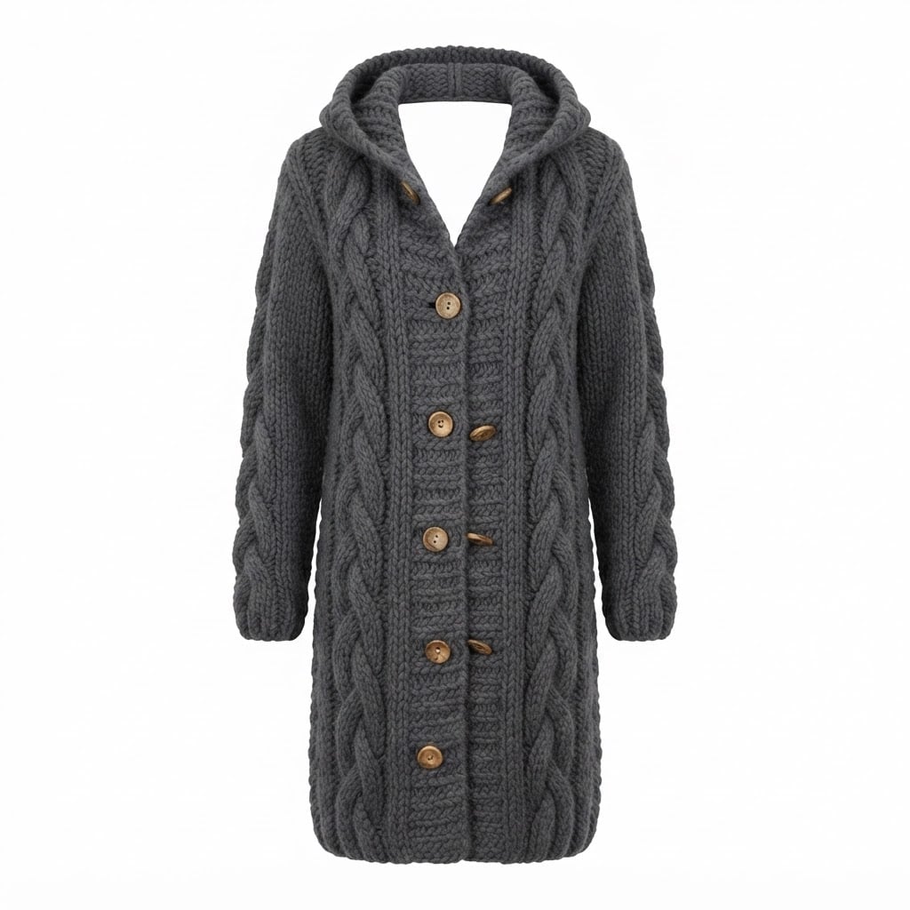 Zara | Elegant Hooded Cardigan for Autumn/Winter - Product Photo