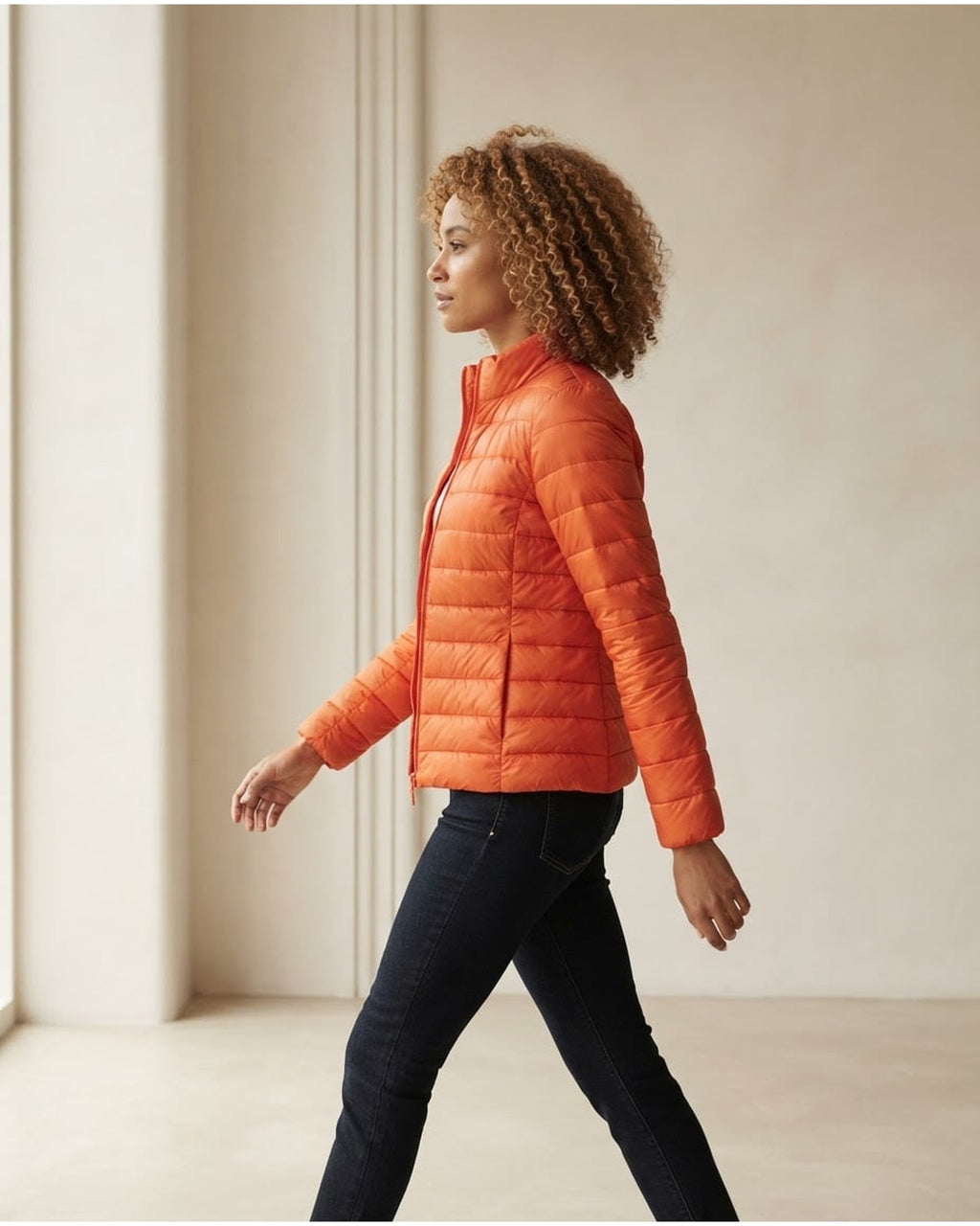 Zara | Elegant Quilted Jacket for Autumn/Winter - Side View