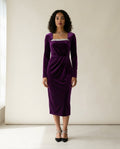 Zara | Elegant Velvet Dress for Autumn/Winter — front | Maison Perigee