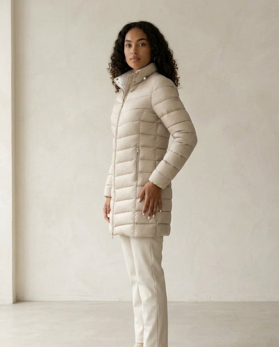 Zara | Refined Quilted Coat for Winter — side | Maison Perigee