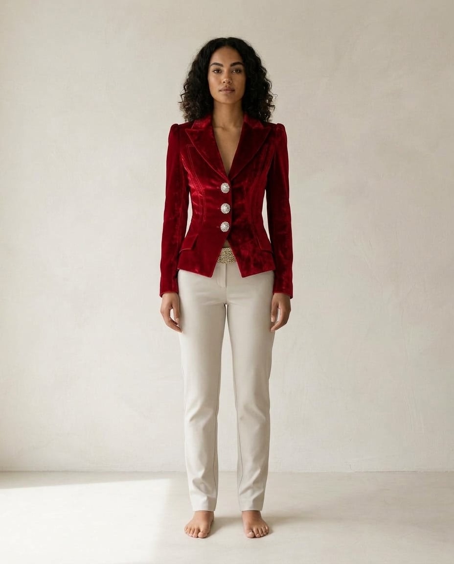 Zara | Sophisticated Velvet Blazer for Autumn/Winter — front | Maison Perigee