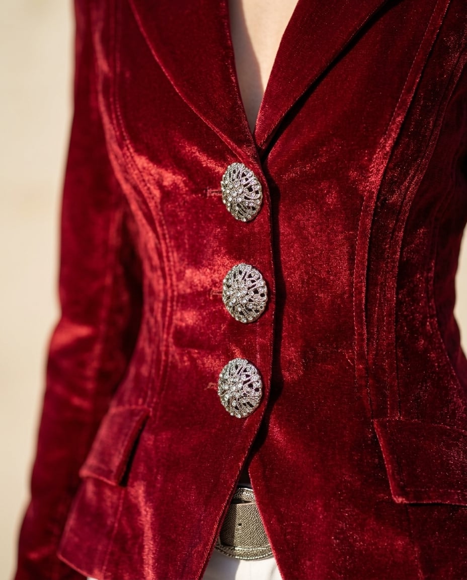 Zara | Sophisticated Velvet Blazer for Autumn/Winter — detail | Maison Perigee