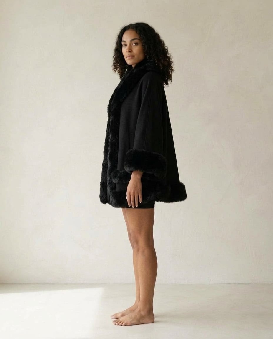 Zara | Timeless Cape Coat for Winter — side | Maison Perigee