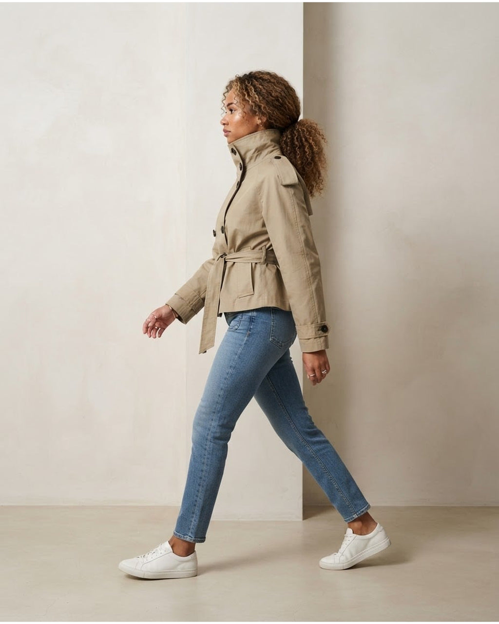 Zara | Timeless Double-Breasted Jacket for Autumn/Winter - Side View
