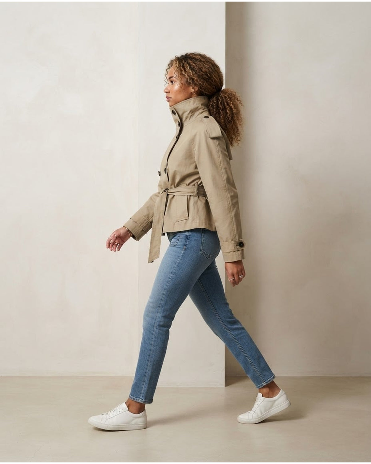 Zara | Timeless Double-Breasted Jacket for Autumn/Winter - Side View