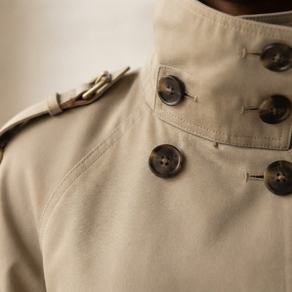 Zara | Timeless Double-Breasted Jacket for Autumn/Winter - Detail Close-Up